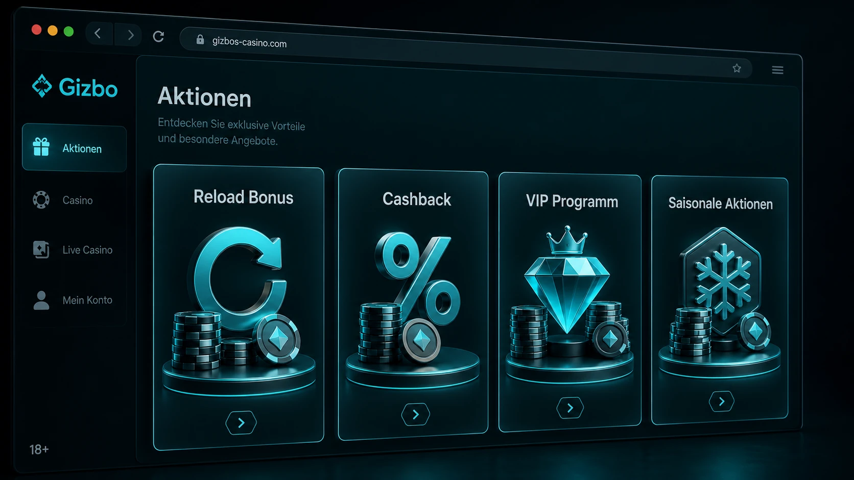 Weitere Promotionen bei Gizbo Casino